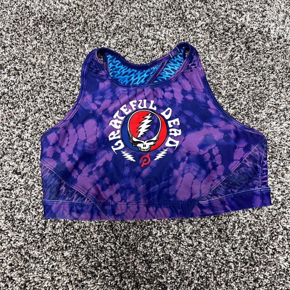 Grateful Dead x Peloton WITH Purple Tie Dye Small Sports Bra Steal Your Face‎